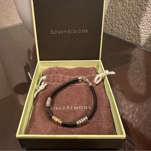 Ross-Simons Black Rubber Sterling Bracelet